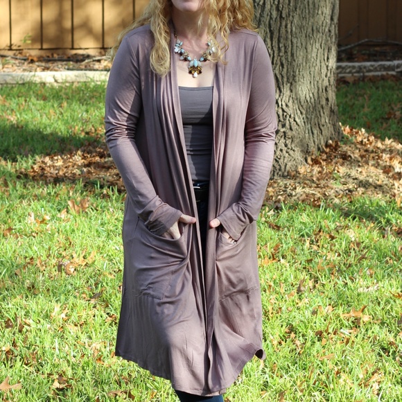 1-Day Deal! 🎉 REG & PLUS Mocha SOFT Cardigan - Picture 3 of 6